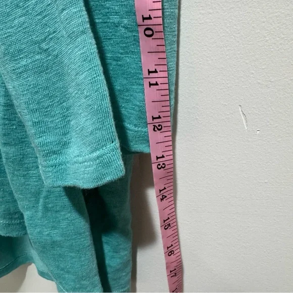 Eileen Fisher Teal 100% Linen Drop Shoulder Tunic Top | Size M - Picture 9 of 10